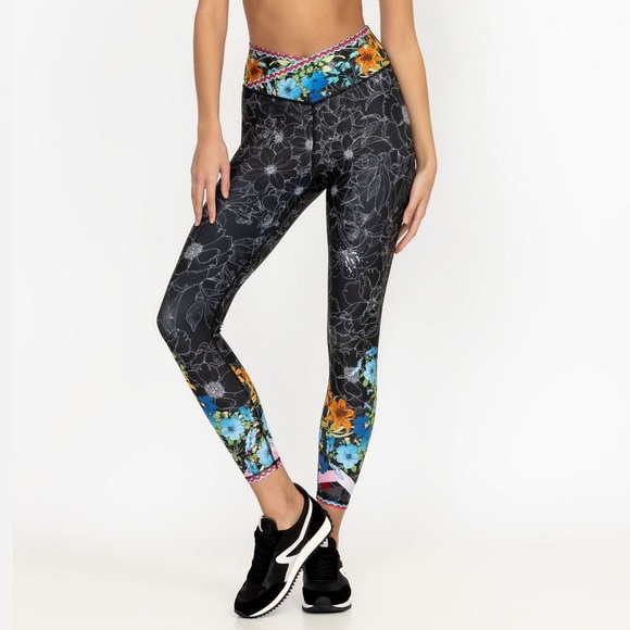 Johnny Was Nero Sequence Cross Waist Leggings Large - Picture 1 of 11